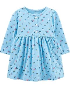 Vestido Bebe Mangas Largas con Bombacha "Flores"