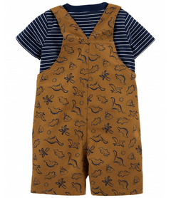Set 2 Piezas - Jardinero y Remera Mangas Cortas "Dino" - comprar online