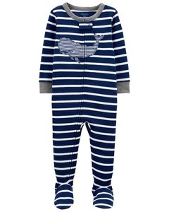 Pijama Algodón Rayado "Ballena" - 2T a 5T