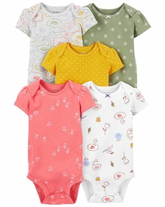 Pack x 5 Bodys Manga Corta "Cisne"