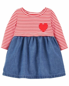 Vestido Bebe Mangas Largas con Bombacha "Corazón"