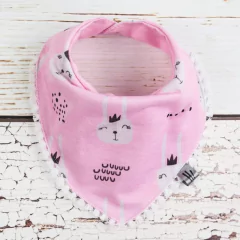 Bandana Algodón Conejo Rosa c/ flecos