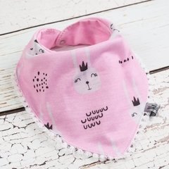 Bandana Algodón Conejo Rosa c/ flecos - comprar online