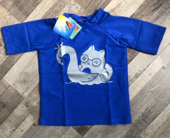 REMERA UV Mangas 3/4 - AZUL GATO -