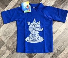 REMERA UV Mangas 3/4 - AZUL UNICORNIO -