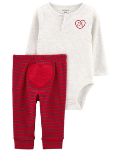 Set 2 Piezas - Body Mangas Largas y Pantalón "Too Cute"