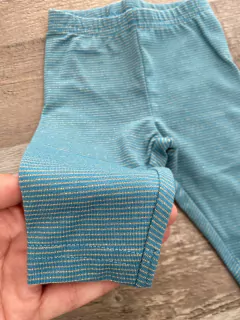 Set 2 Piezas - Buzo con Frisa y Calza Rayada "Flores" - Luna Lunita