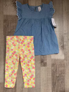 Set 2 Piezas - Camisola y Capri "Flores" en internet