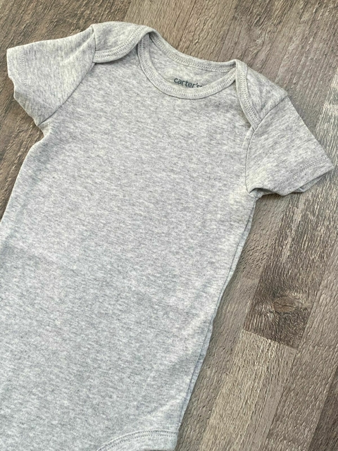 Body Mangas Cortas Liso Gris