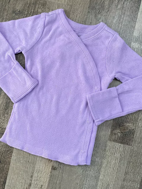 Batita Mangas Largas Corazón Lila Pastel