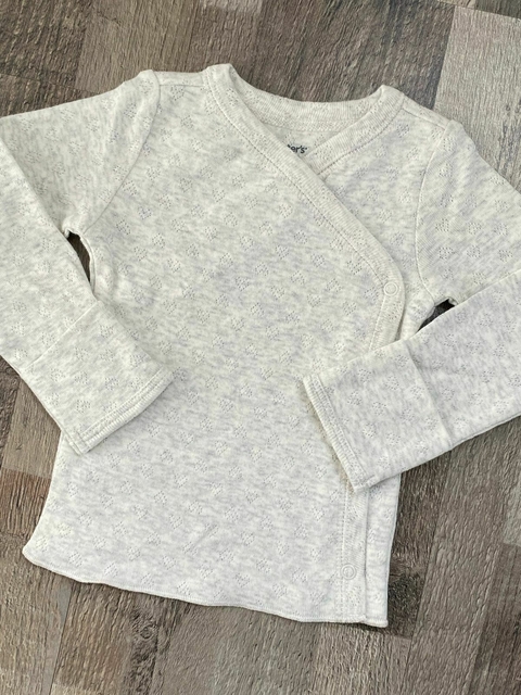 Batita Mangas Largas Corazón Gris Melange