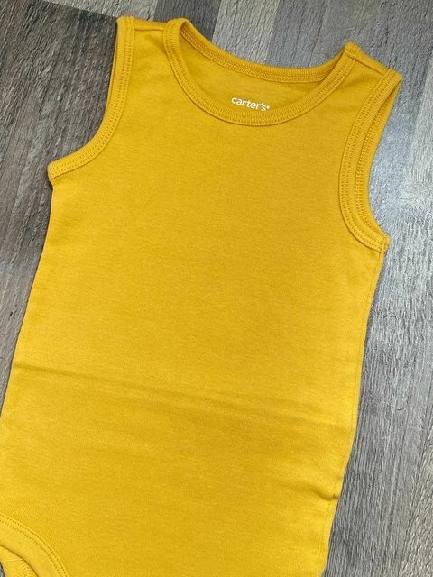 Body Sin Mangas Liso Amarillo
