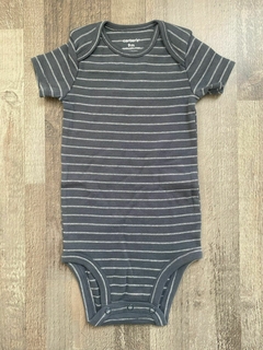 Body Mangas Cortas Rayado Gris Oscuro - comprar online