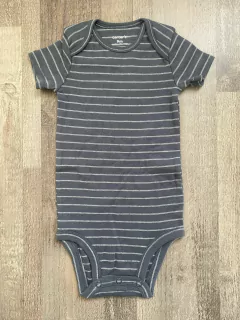Body Mangas Cortas Rayado Gris Oscuro - comprar online