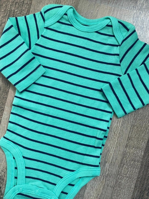 Body Mangas Largas Rayado Verde