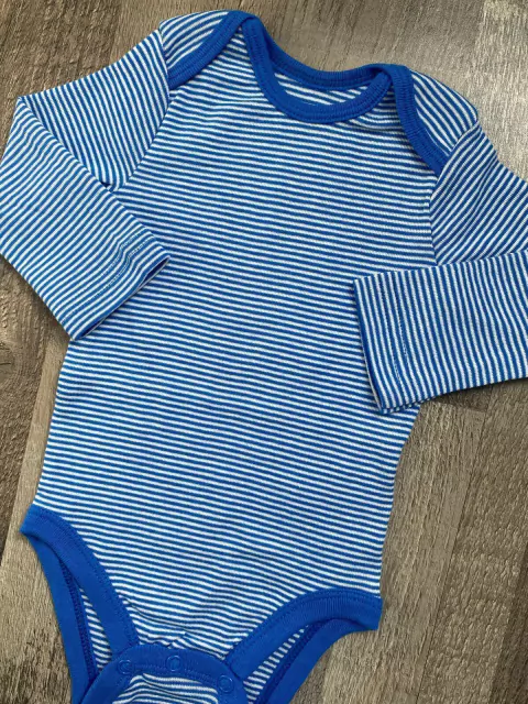 Body Mangas Largas Rayado Azul