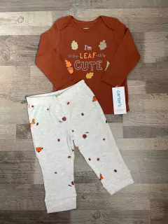 Set 2 Piezas - Remera Mangas Largas y Pantalón "Otoño" - en internet