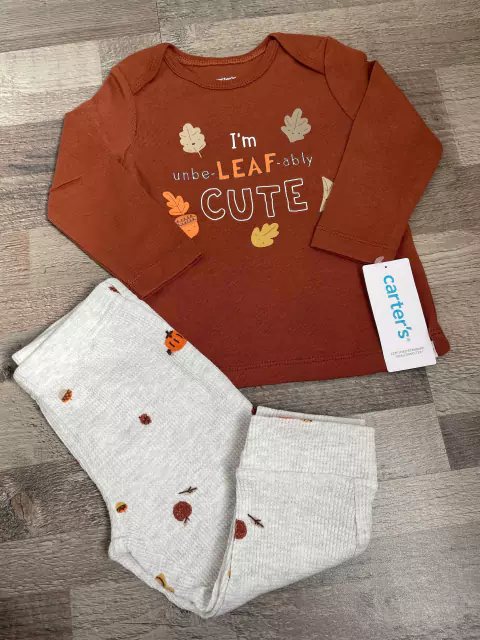 Set 2 Piezas - Remera Mangas Largas y Pantalón "Otoño" -