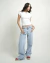 Blusa Baby Tee Basic Branco - MAUM