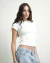 Blusa Baby Tee Basic Branco - comprar online