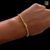 Pulseira peruana fecho canhão 3mm 21cm - Banhado a ouro 18k