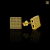par de brinco quadrado cravejado 10x10 - Banhado a ouro - comprar online
