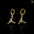 par de brinco jordan cravejado - Banhado a ouro 18k - comprar online