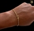pulseira grumet dupla (2.3mm) (21cm) - Banhado a ouro 18k
