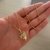 Corrente veneziana (1.2mm) Ping Escudo da Fé - Banhado a ouro 18k na internet