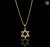 Corrente veneziana (1.2mm) ping Estrela de Davi - Banhado a ouro 18k