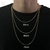 Corrente masculina banhado a ouro 18k cartie dupla 3,5mm 60cm - loja online