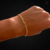 pulseira grumet dupla (3,5mm)(21cm) - Banhado a ouro 18k