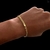 pulseira grumet fecho gaveta 4mm 21cm - Banhado a ouro 18k