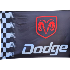 Bandera Dodge con costura y tiras 150x100 - comprar online