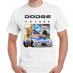 Remera Dodge Tito Bessone Dibujo Art Blanca