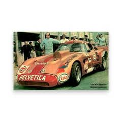 Poster Chevrolet Trueno Dorado Cacho Fangio - comprar online