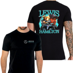 Remera Lewis Hamilton 44 Mercedes F1 Black