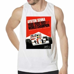 Musculosa Ayrton Senna Mclaren F1 blanco