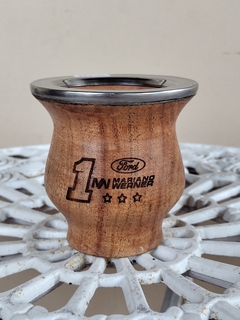 Mate Algarrobo y Acero Mariano Werner Ford TC con bombilla de Regalo - TC GARAGE