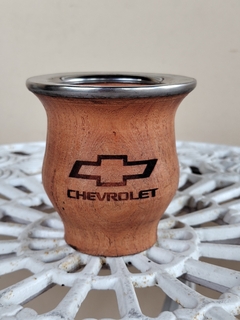 Mate Algarrobo y Acero Chevrolet con bombilla de Regalo - tienda online