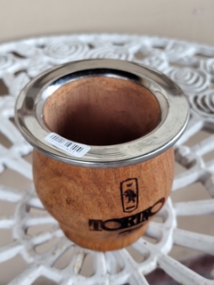 Mate Algarrobo y Acero Torino Orgullo Argentino con bombilla de Regalo - comprar online