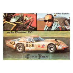 Poster Cacho Fangio Chevrolet Trueno Dorado TC 1968