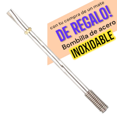 Mate Algarrobo y Acero Torino Orgullo Argentino con bombilla de Regalo - TC GARAGE