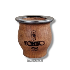 Mate Algarrobo y Acero Torino Orgullo Argentino con bombilla de Regalo