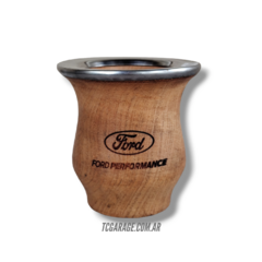 Mate Algarrobo y Acero Ford Performance con bombilla de Regalo