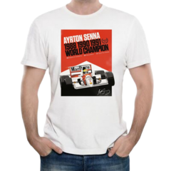 Remera Ayrton Senna 1988 1990 1991 World Champion F1