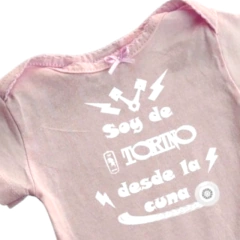Body Bebe Soy de Torino desde la cuna Recien Nacido a 3 meses algodón 100% Rosa manga corta - comprar online