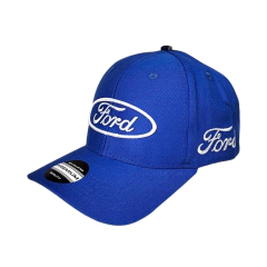 Gorra Ford Visera Azul Marino Gabardina Bordada Blue Light