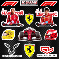 Plancha Stickers F1 Scuderia Ferrari Hamilton Leclerc - comprar online