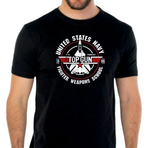 Remera Top Gun negra - comprar online